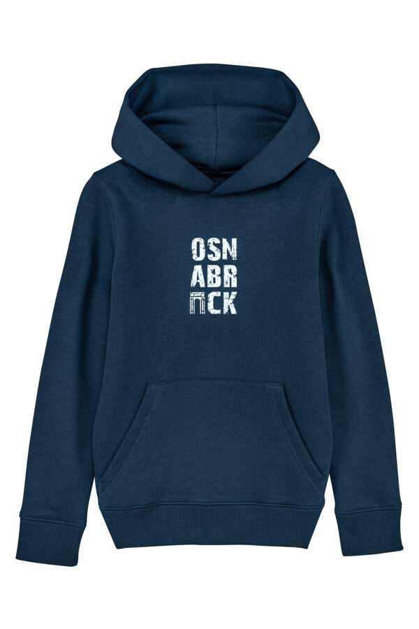 OSNABRÜCK Kinder Hoodie Nachtblau kleiner Print