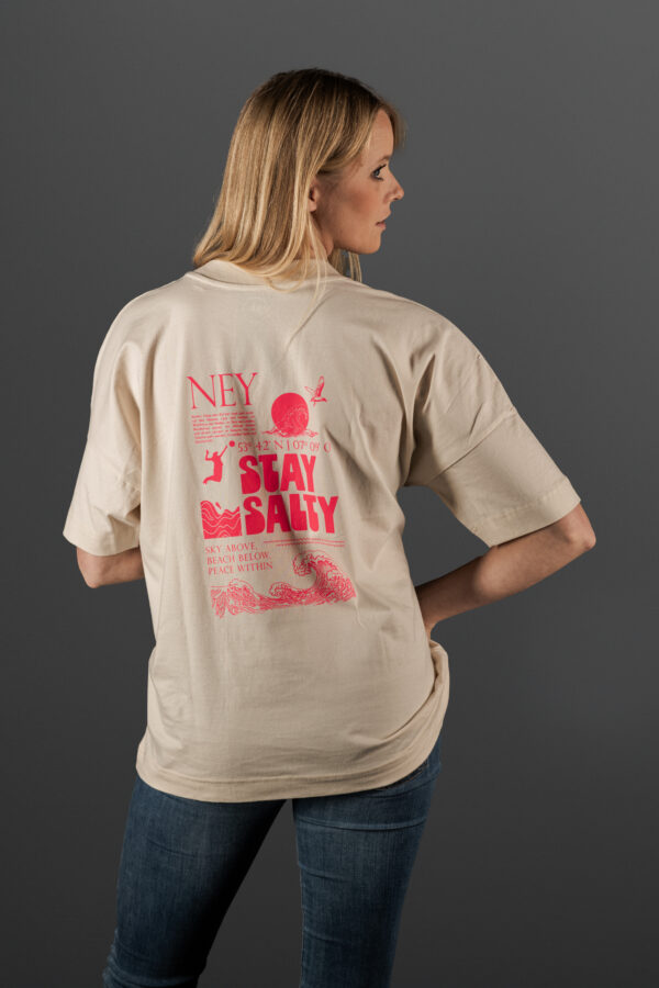 Norderney NEY oversized t-shirt stay salty neonpink