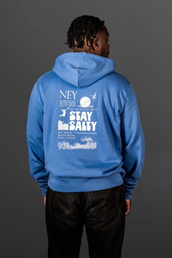 ney hoodie norderney meerblau unisex stay salty