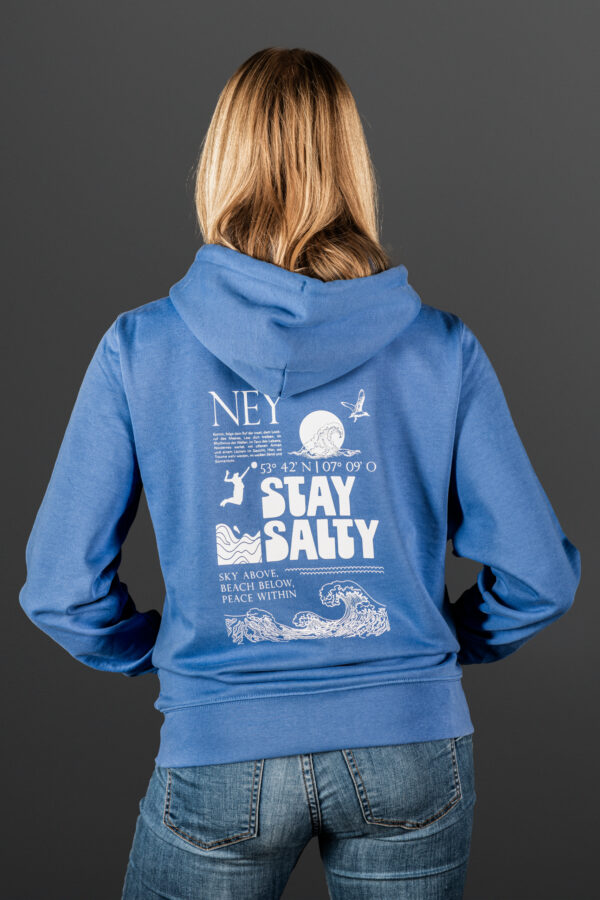 ney hoodie norderney meerblau unisex stay salty