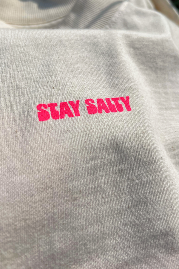 Norderney NEY oversized t-shirt stay salty neonpink