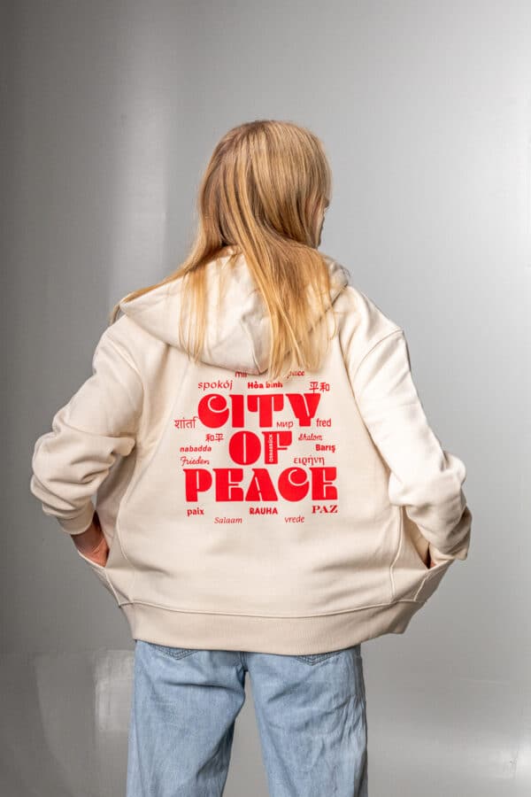 zipper hoodie city of peace osnamerch osnabrück