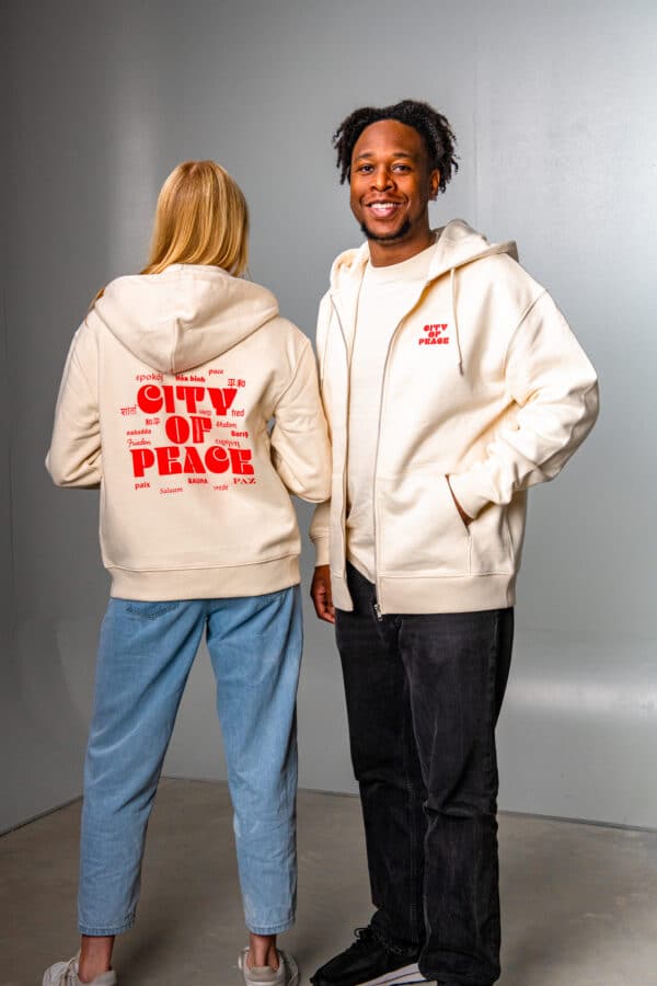 zipper hoodie city of peace osnamerch osnabrück
