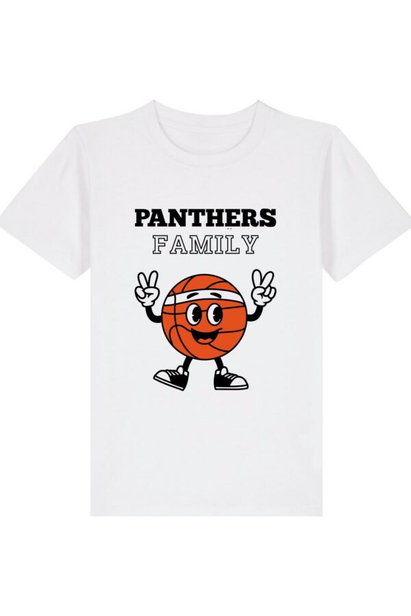 Panther's Family Kids Shirt front – Vorderansicht mit sichtbarem Brustprint