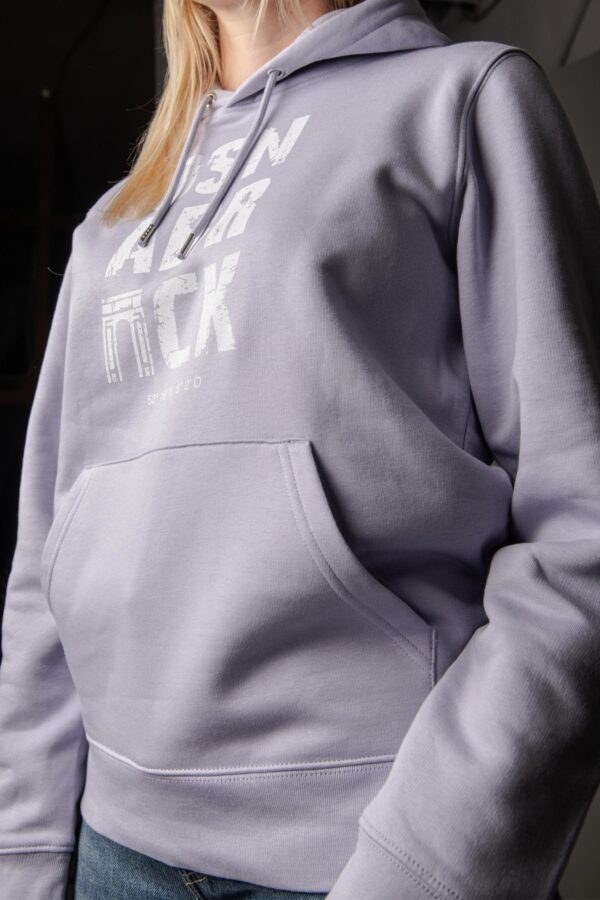 Osnabrück hoodie flieder siebdruck weiß osnamerch.com