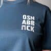 osnabrück t-shirt hafenblau osnamerch siebdruck detail