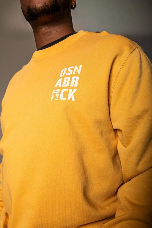 Osnabrück Vintage Sweatshirt golden gelb detailansicht männlich