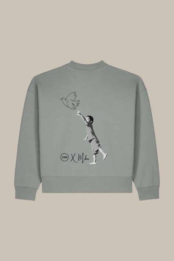 back sweatshirt peace grey fair fashion osnabrück osnamerch