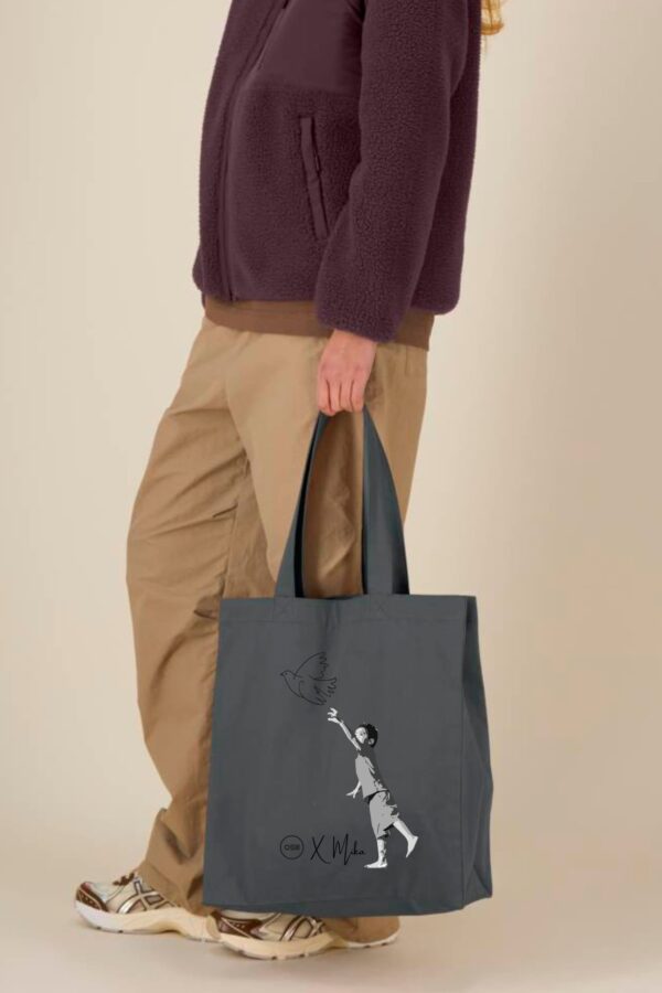 tote bag anthrazit tasche mit print osm mika osnamerch osnabrück