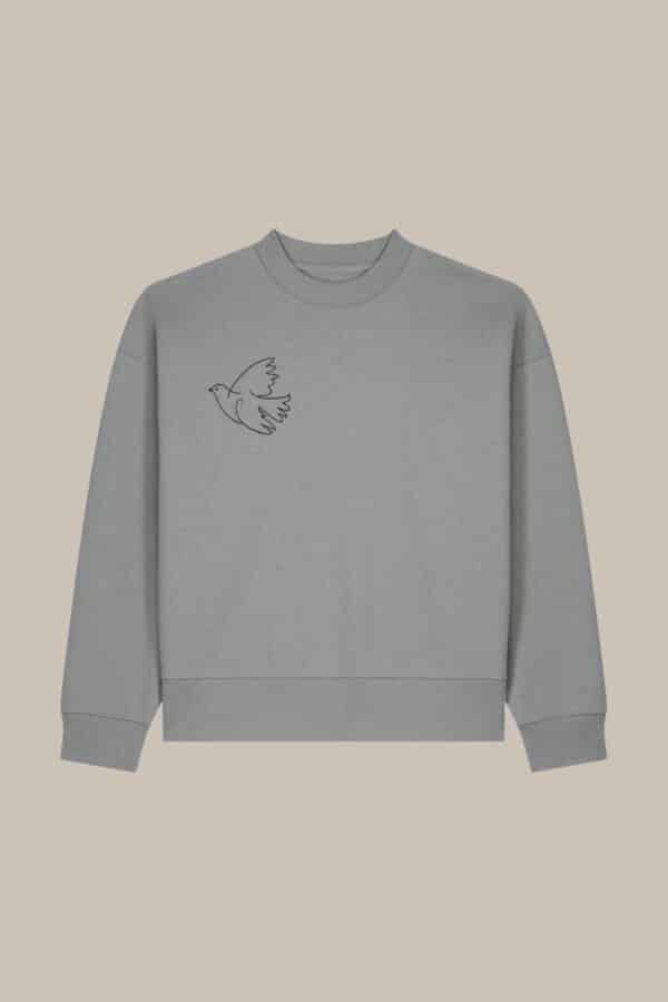 front sweatshirt peace grey fair fashion osnabrück osnamerch