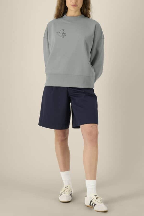 front frauen sweatshirt peace grey fair fashion osnabrück osnamerch