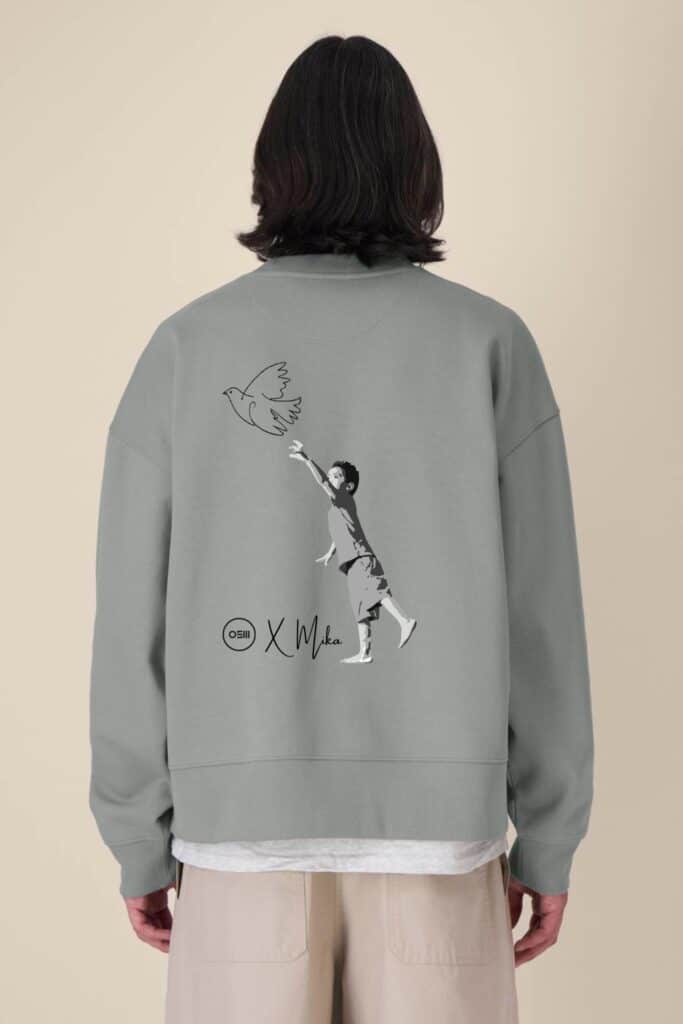 back herren sweatshirt peace grey fair fashion osnabrück osnamerch