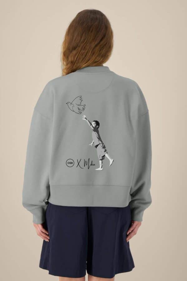 back frauen sweatshirt peace grey fair fashion osnabrück osnamerch