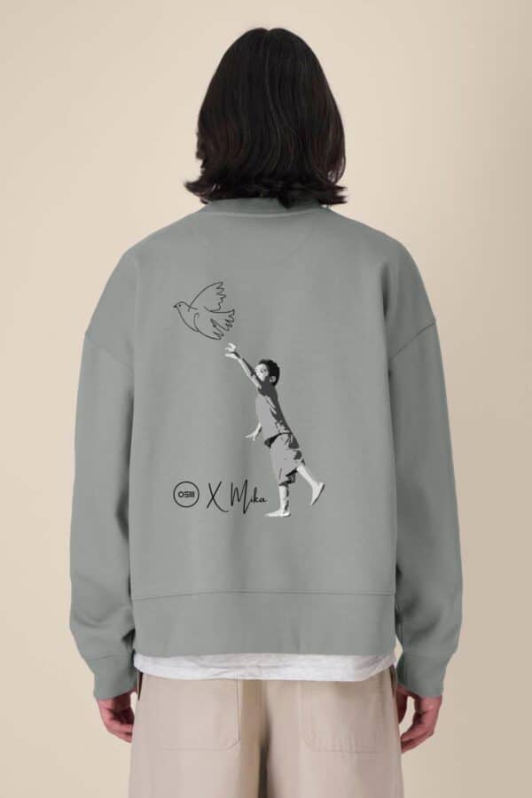 back herren sweatshirt peace grey fair fashion osnabrück osnamerch